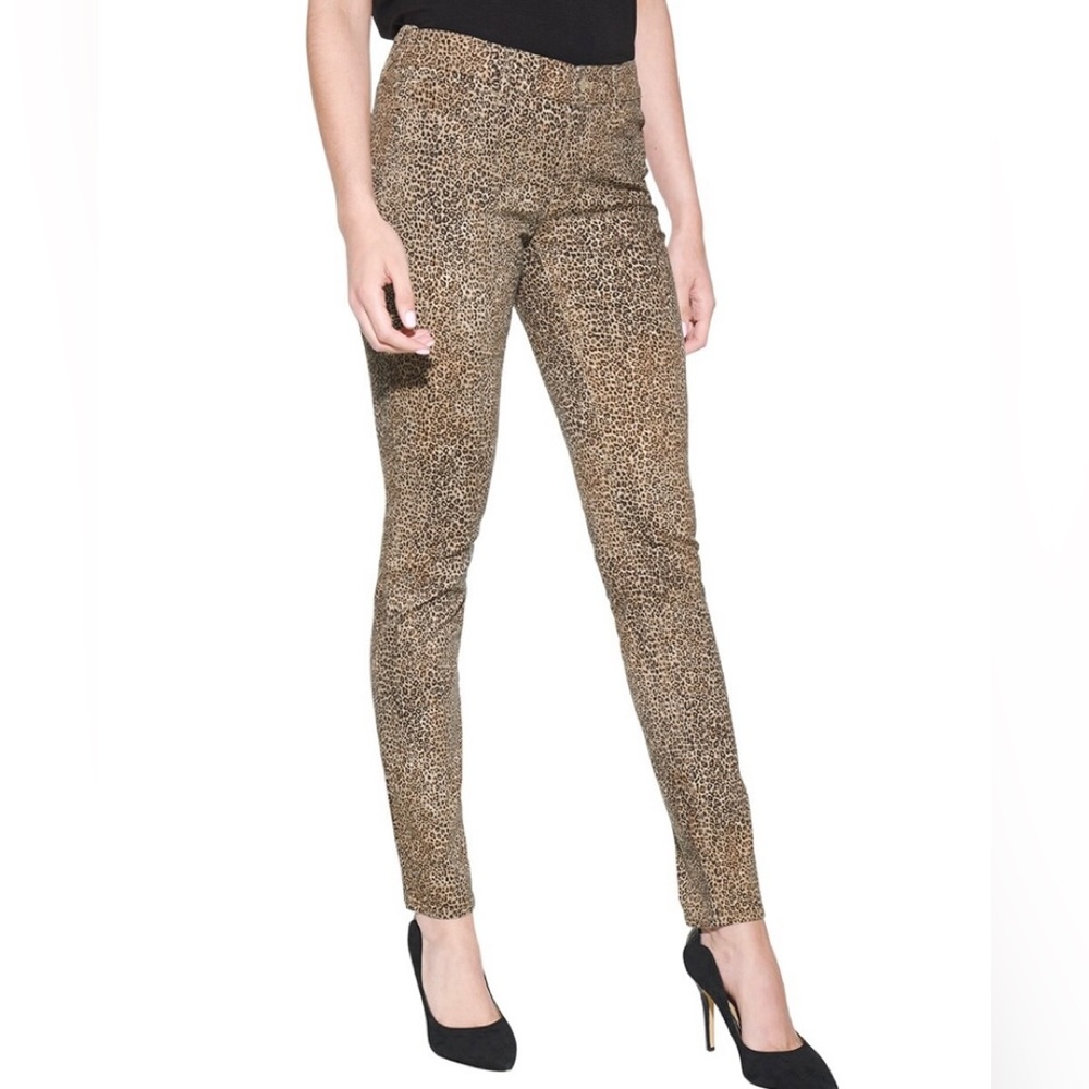 WHBM Cheetah Ankle Jeans